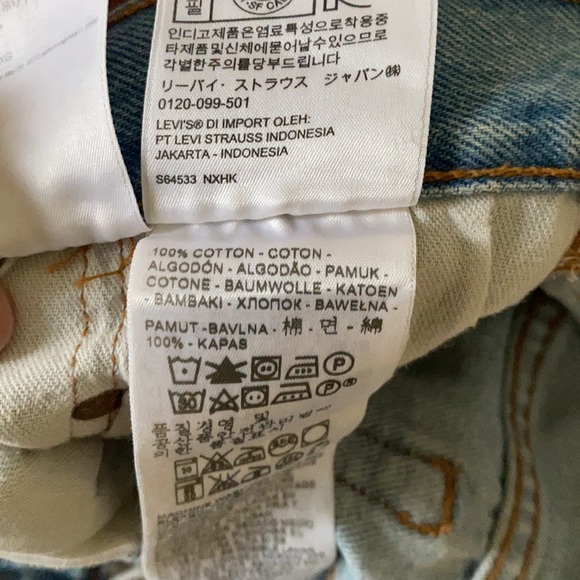 NWT LEVIS 501 ORIGINAL BUTTON FLY HIGH RIS… - Picture 9 of 9